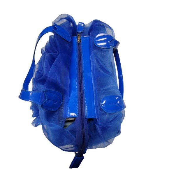 Blue Casual Tote Bag Travel or Overnight Bag with 2 additional pouches - Picture 6 of 7